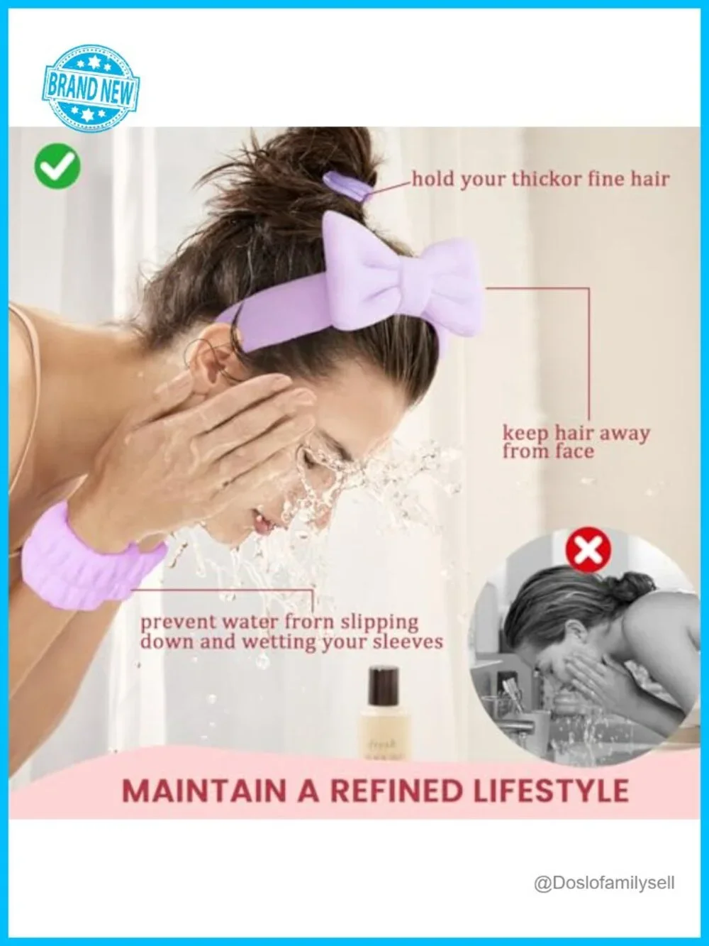 16 Pc Skincare Headband Set with Wristbands, Hair Clips & Ties - Spa Gift Box